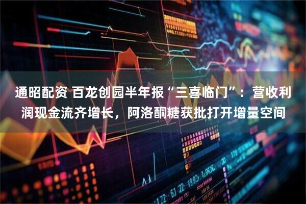通昭配资 百龙创园半年报“三喜临门”：营收利润现金流齐增长，阿洛酮糖获批打开增量空间